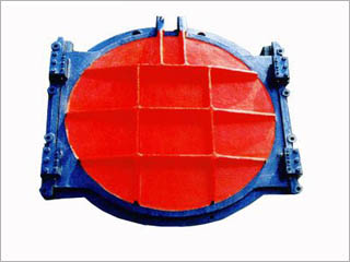 圓形手動鑲銅鑄鐵閘門